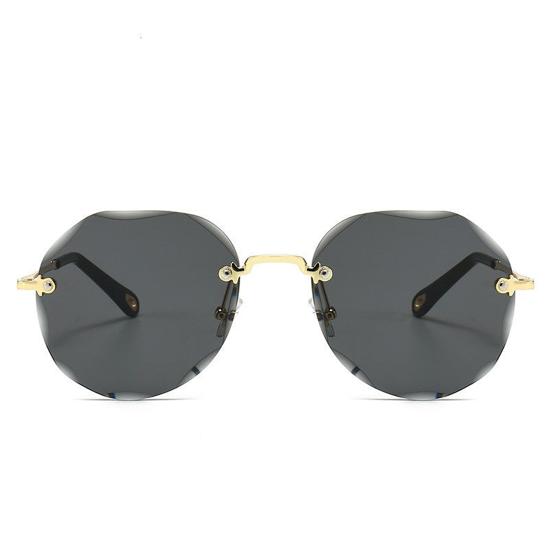 Lunettes de Soleil Polygone Sans Monture – Élégance Futuriste pour Femmes