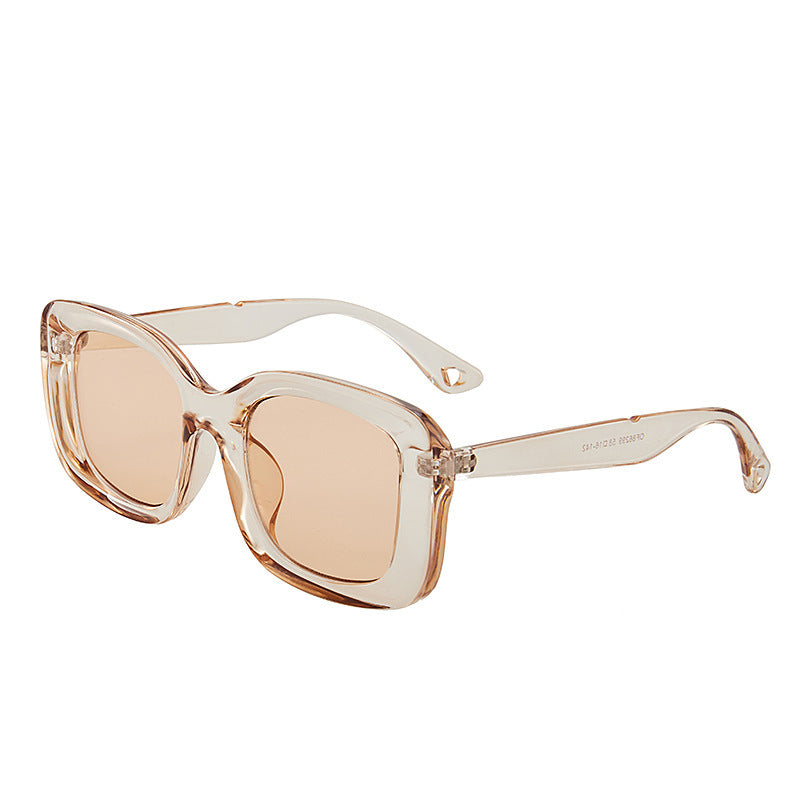Lunettes de soleil carrées larges unisexes
