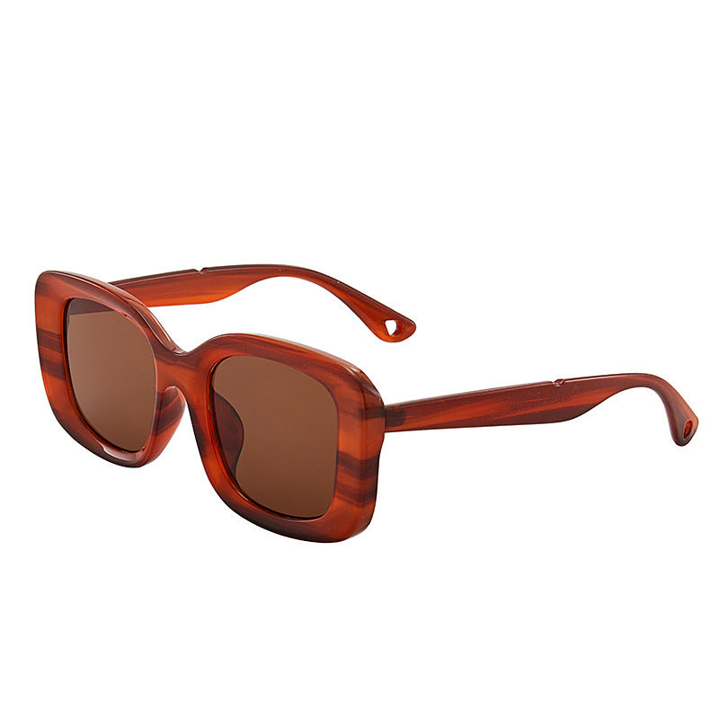 Lunettes de soleil carrées larges unisexes