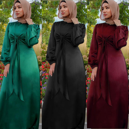 Caftan & Abaya Élégants – Robes Satinées pour Femme