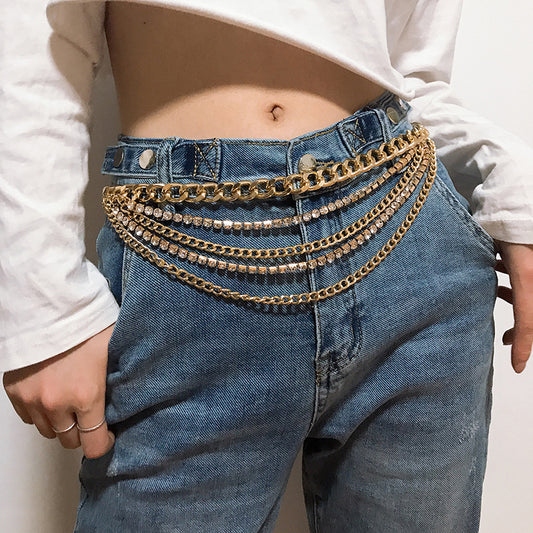 Chaîne de Taille Multicouche Dorée