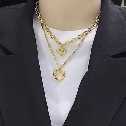 Collier Cœurs & Ailes d’Ange en Acier Titane